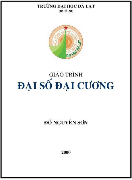 Giáo trình Đại số Đại cương