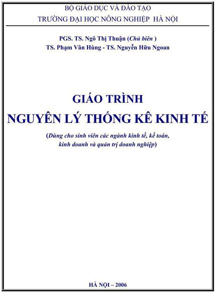 Giáo trình Nguyên lý Thống kê Kinh tế