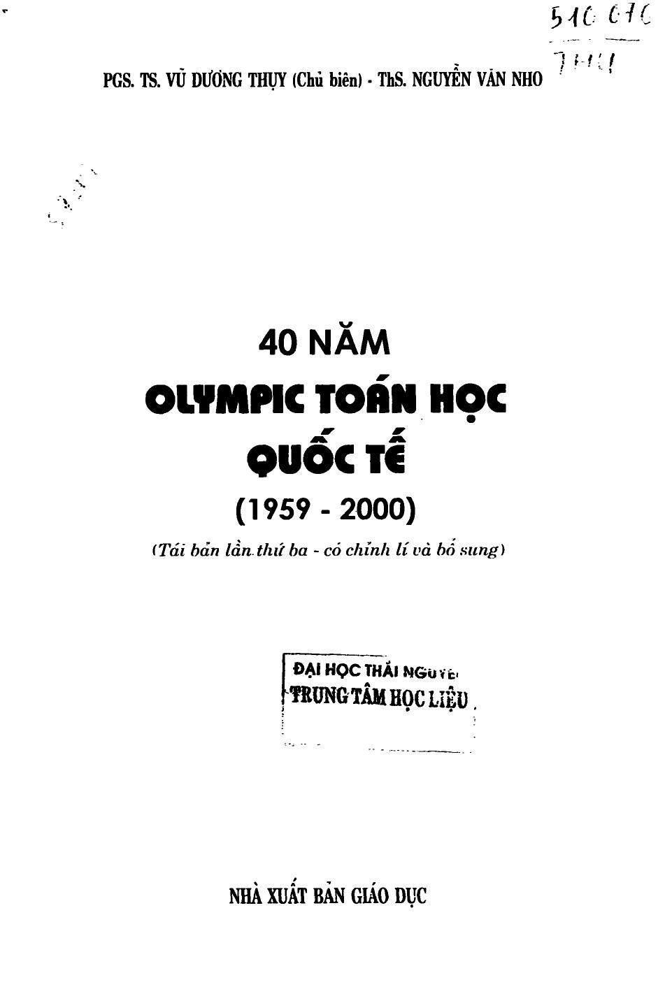 40 năm Olympic Toán học Quốc tế