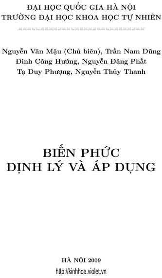 Biến phức: Định lý và Áp dụng