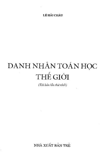 Danh nhân Toán học thế giới