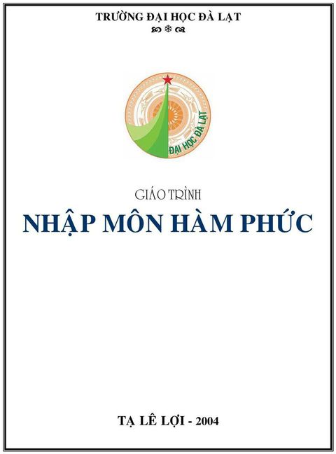 Giáo trình Nhập môn Hàm phức